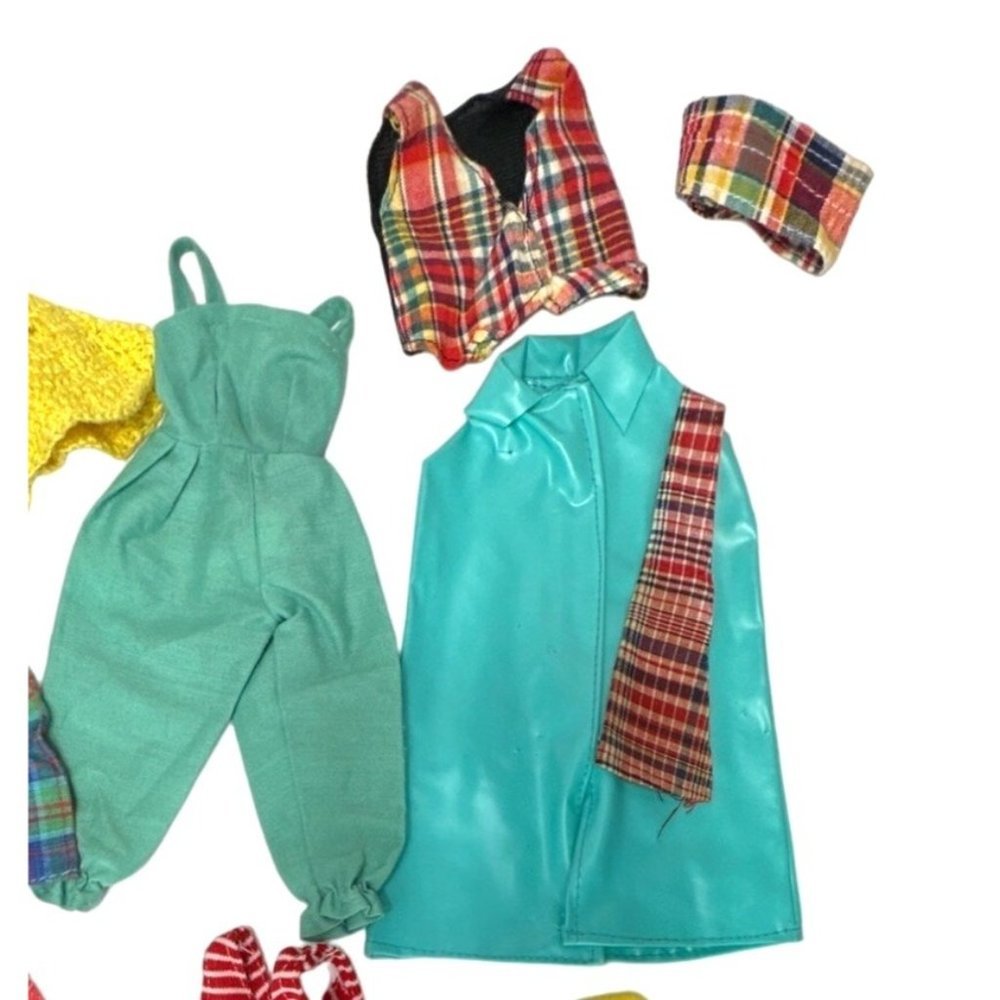 Vintage Barbie Doll Size Clothes Spring and Summer Dresses Jumpsuit Skirts - Picture 5 of 5